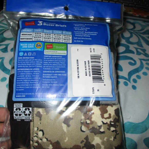 Hanes Boys Tagless Boxer Briefs Size XL (18) - Picture 5 of 6